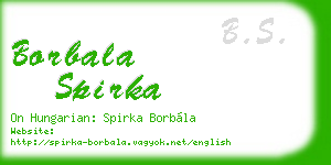 borbala spirka business card